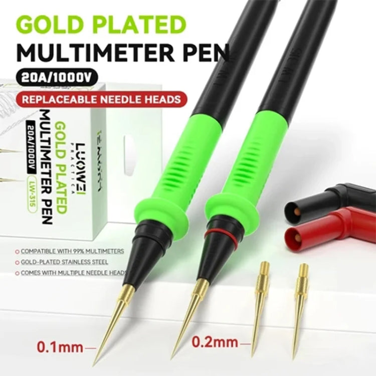 Luowei LW-315 1000V / 20A Soft Silicone Universal Multimeter Test Lead for Digital Multimeter, LW-315