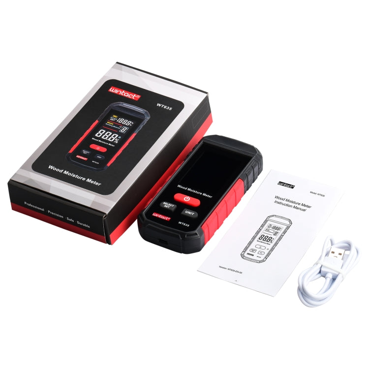 جهاز قياس رطوبة الخشب Wintact WT635 بعشرة تروس، WT635