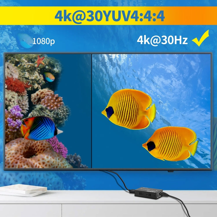 4K HDMI to RJ45 Network Extender, Transmission Distance: 120m, US Plug, UK Plug, AU Plug