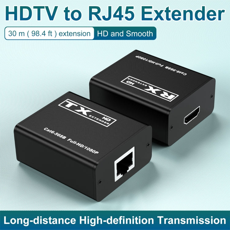 30m HDTV to RJ45 Network Cable Extender
