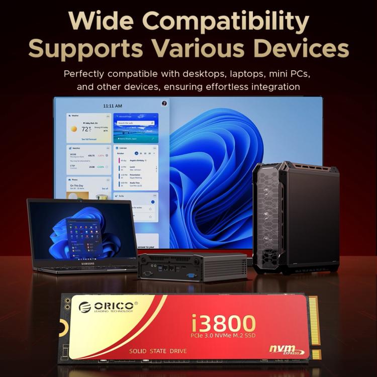 ORICO-i3800 M.2 NVME 2280 SSD، 1 تيرابايت، 2 تيرابايت