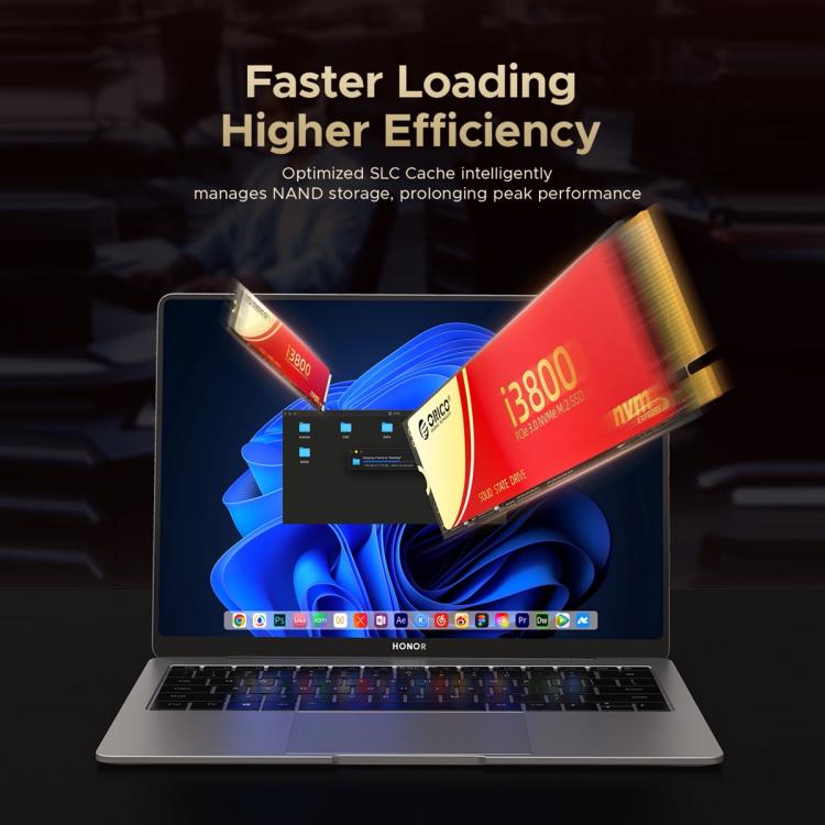 ORICO-i3800 M.2 NVME 2280 SSD، 1 تيرابايت، 2 تيرابايت
