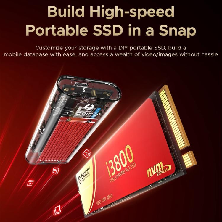 ORICO-i3800 M.2 NVME 2280 SSD، 1 تيرابايت، 2 تيرابايت