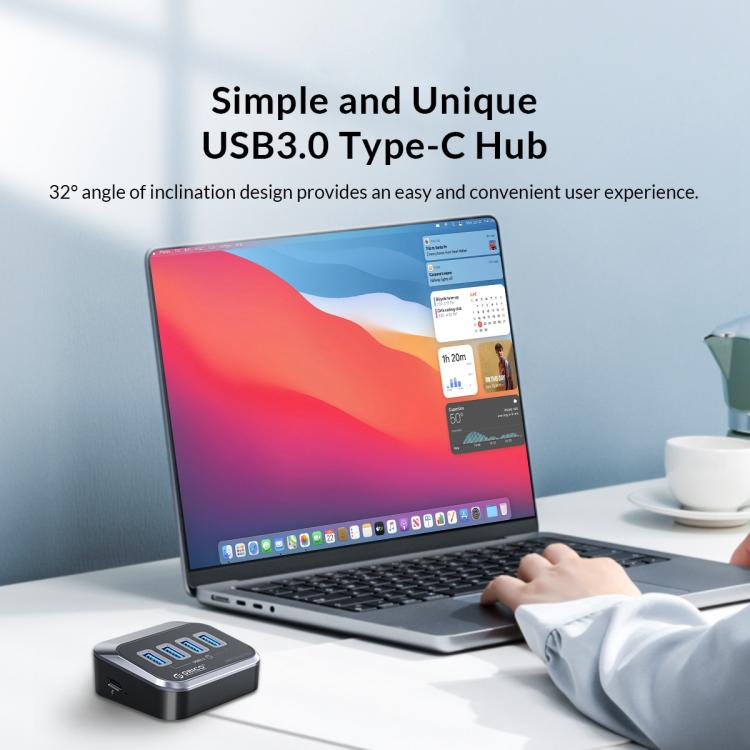 موزع إرساء ORICO M3U3-4A 4 في 1 من النوع C إلى USB 3.2، M3U3-4A