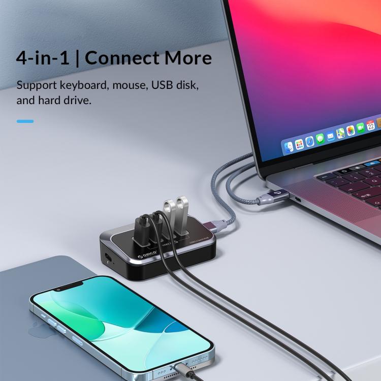 موزع إرساء ORICO M32A2C-G2 4 في 1 من النوع C إلى النوع C المزدوج وUSB 3.2 المزدوج، M32A2C-G2
