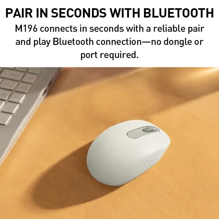 Logitech M196 1000DPI Bluetooth Wireless Mouse, M196