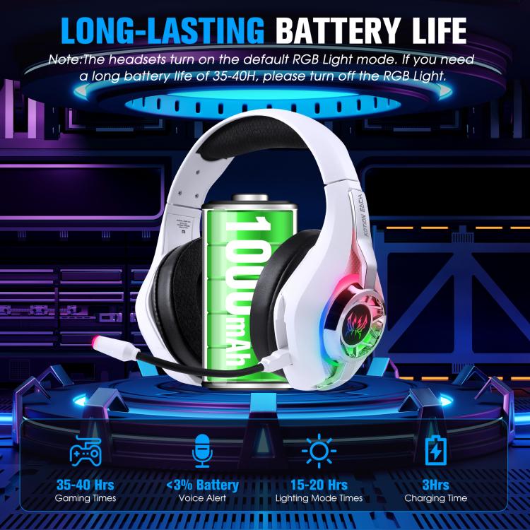 سماعة رأس للألعاب KOTION EACH GS400 Ultra، سلكية، بلوتوث، 2.4 جيجاهرتز، ثلاثية الأوضاع، GS400 Ultra