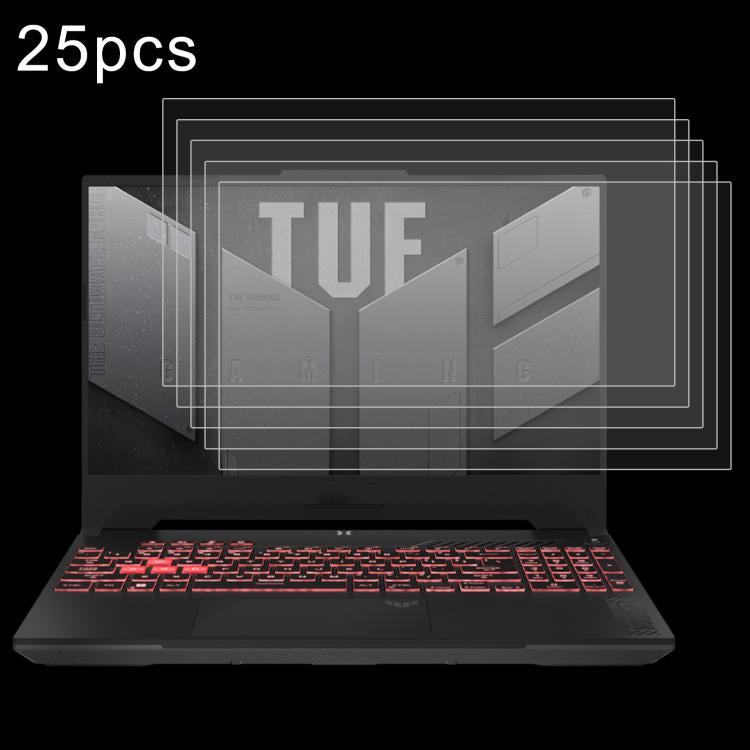 25pcs 9H 0.3mm Explosion-proof Tempered Glass Film, For ASUS Vivobook Go 14 / E1404FA 14, For ASUS Zenbook 14 OLED / UX3405MA 14, For ASUS TUF Gaming A15 FA507NVR 15.6, For ASUS Vivobook 15 M1502YA 15.6, For ASUS Vivobook Go 15 E1504FA 15.6