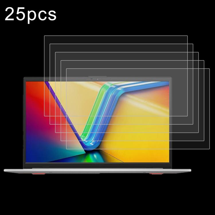 25pcs 9H 0.3mm Explosion-proof Tempered Glass Film, For ASUS Vivobook Go 14 / E1404FA 14, For ASUS Zenbook 14 OLED / UX3405MA 14, For ASUS TUF Gaming A15 FA507NVR 15.6, For ASUS Vivobook 15 M1502YA 15.6, For ASUS Vivobook Go 15 E1504FA 15.6