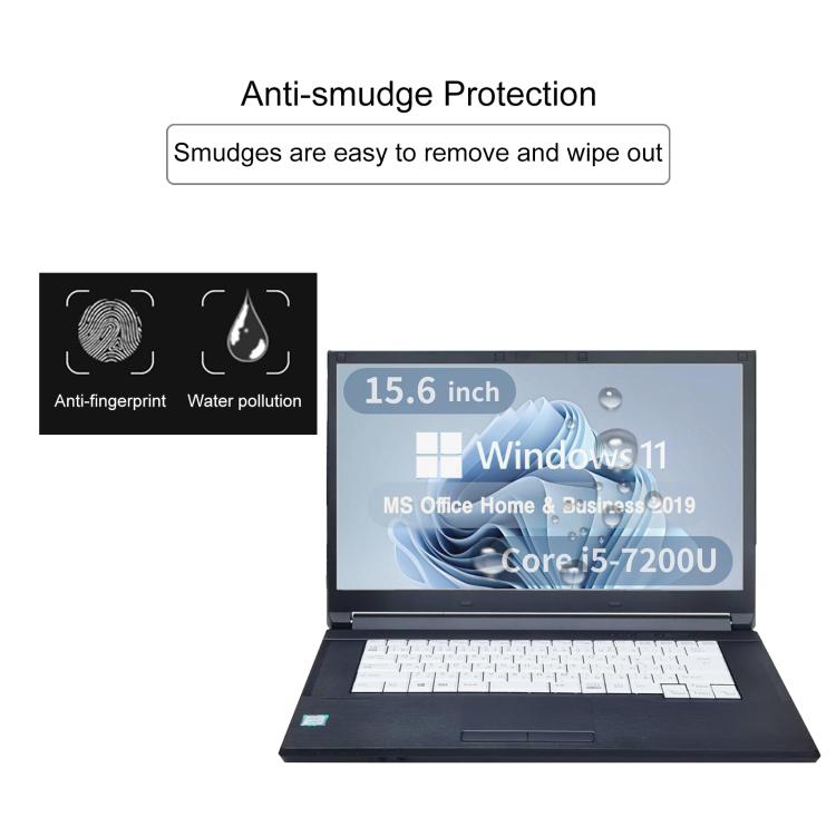 9H 0.3mm Explosion-proof Tempered Glass Film, For Fujitsu LIFEBOOK A577 15.6