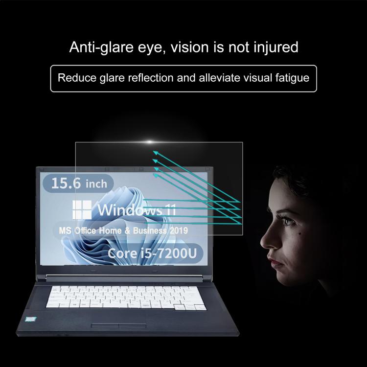 9H 0.3mm Explosion-proof Tempered Glass Film, For Fujitsu LIFEBOOK A577 15.6