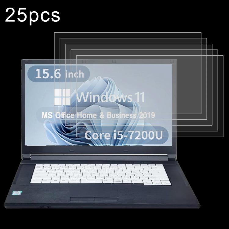 25pcs 9H 0.3mm Explosion-proof Tempered Glass Film, For Fujitsu LIFEBOOK A577 15.6