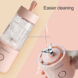 Vitamer USB Mini Portable Juicer Juice Blender Lemon Fruit Squeezers Reamers Bottle (Pink)
