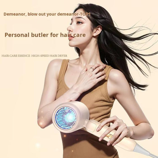 1200W Portable High-Speed Hair Dryer with Blue Light Ionic Care, Foldable Travel Blow Dryer UK Plug