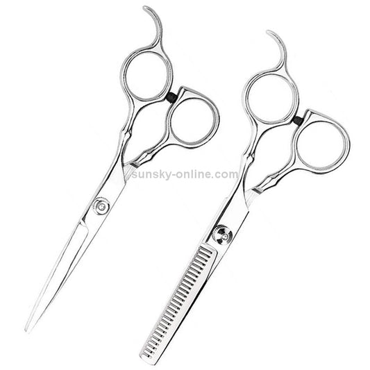 2 Pcs Professional Hair Cutting & Thinning Scissor Set – Hairdressing Flat Shear Barber Kit