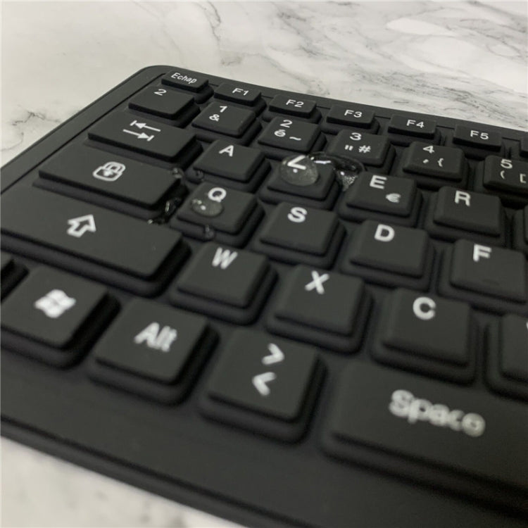 لوحة مفاتيح سلكية مقاومة للماء من السيليكون بمنفذ USB مكونة من 103 مفاتيح فرنسية، لوحة مفاتيح كمبيوتر محمول سطح المكتب، طول الكابل: 1.5 متر