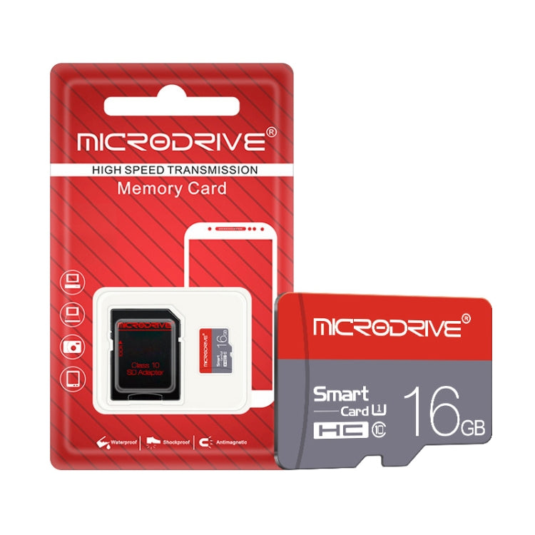 Microdrive 16GB High Speed Class 10 Micro SD(TF) Memory Card, 16GB