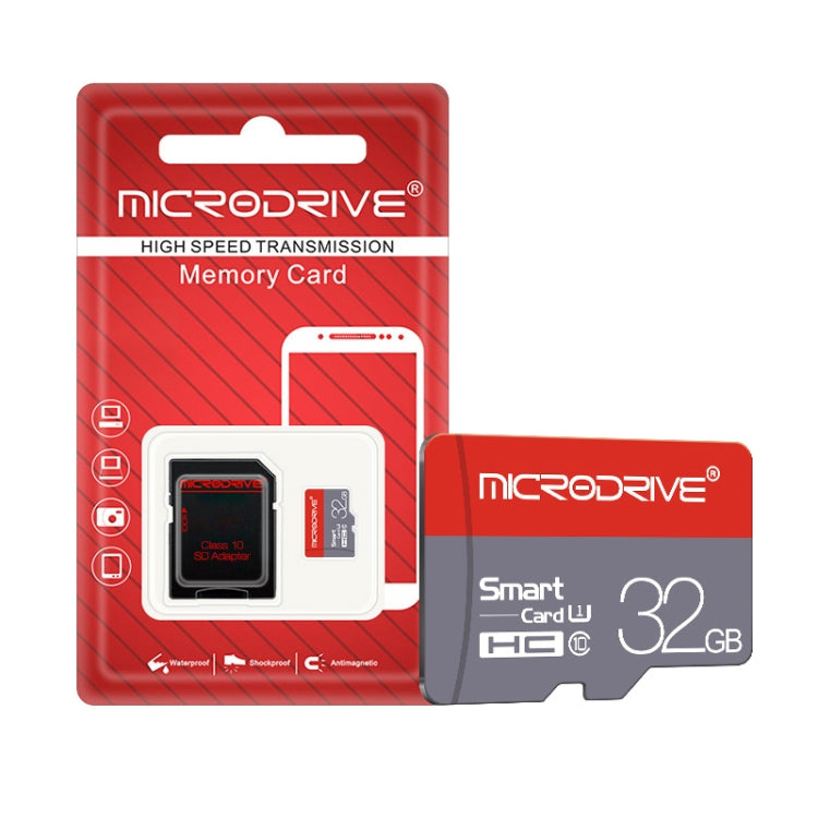 Microdrive 32GB High Speed Class 10 Micro SD(TF) Memory Card, 32GB
