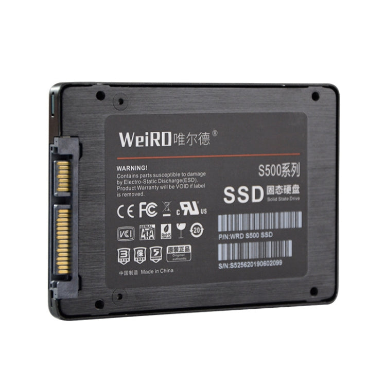 محرك أقراص الحالة الصلبة WEIRD S500 بسعة 512 جيجابايت ومقاس 2.5 بوصة SATA3.0 لأجهزة الكمبيوتر المحمولة والمكتبية، سعة 512 جيجابايت