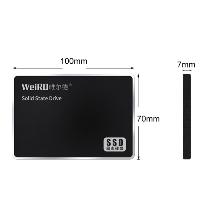 محرك أقراص الحالة الصلبة WEIRD S500 بسعة 512 جيجابايت ومقاس 2.5 بوصة SATA3.0 لأجهزة الكمبيوتر المحمولة والمكتبية، سعة 512 جيجابايت