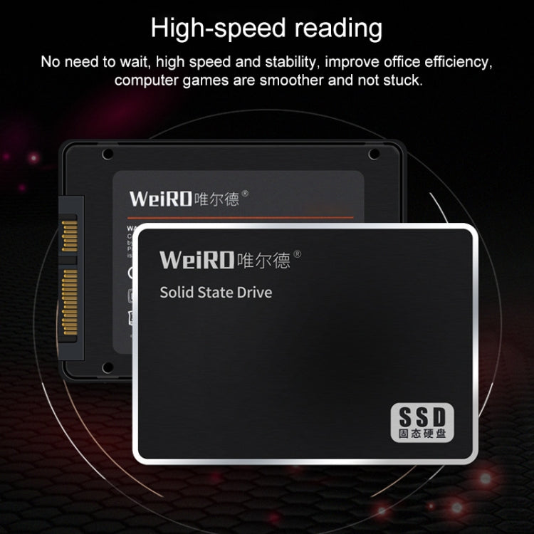 محرك أقراص الحالة الصلبة WEIRD S500 بسعة 512 جيجابايت ومقاس 2.5 بوصة SATA3.0 لأجهزة الكمبيوتر المحمولة والمكتبية، سعة 512 جيجابايت