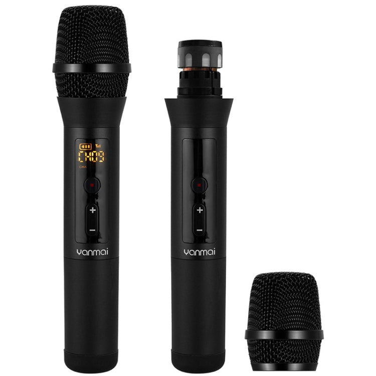 ميكروفون ديناميكي لاسلكي من Yanmai UF8 UHF مزود بشاشة LCD، UF8