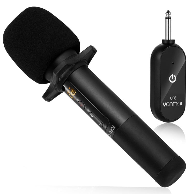 ميكروفون ديناميكي لاسلكي من Yanmai UF8 UHF مزود بشاشة LCD، UF8