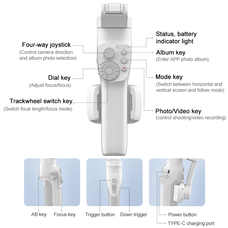 FEIYUTECH Vimble 3 Handheld Stabilizer Smart Three-Axis Follow-Up Anti-Shake Gimbal, Vimble 3