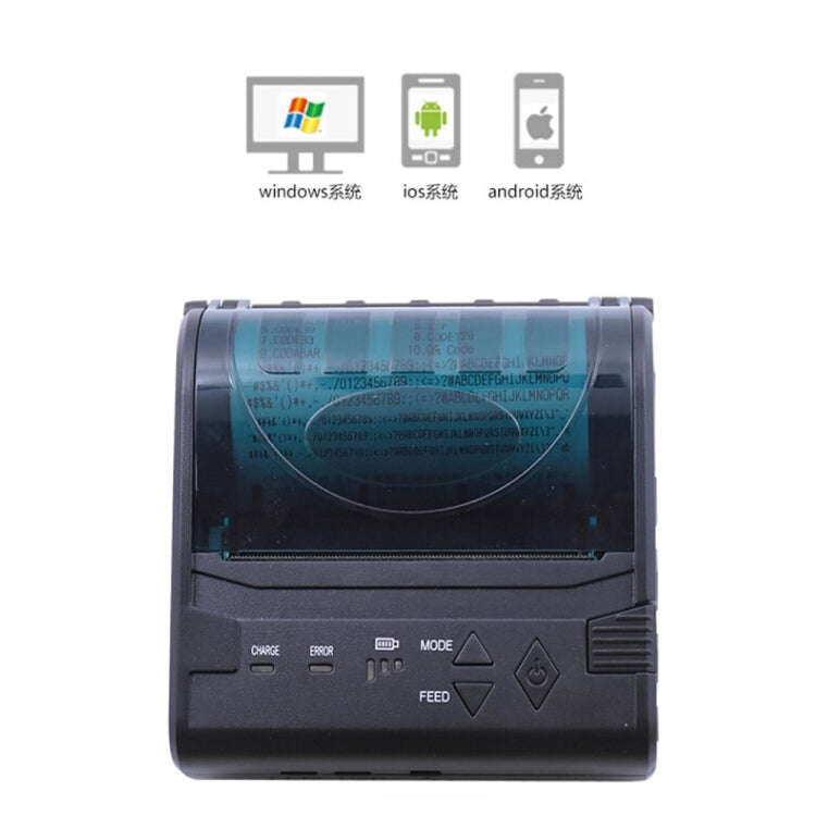 POS-8003 Portable Thermal Bluetooth Ticket Printer,Max Supported Thermal Paper Size:80x50mm
