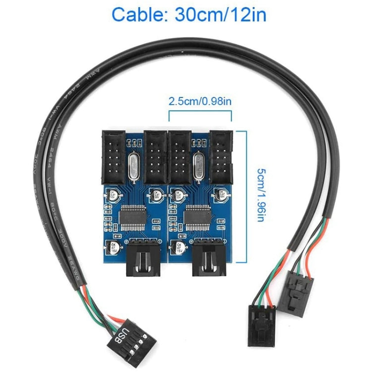 محول موزع USB2.0 ذو 9 سنون من Rocketek HC427، لوحة دوائر مقسمة من واحد إلى أربعة، من واحد إلى أربعة