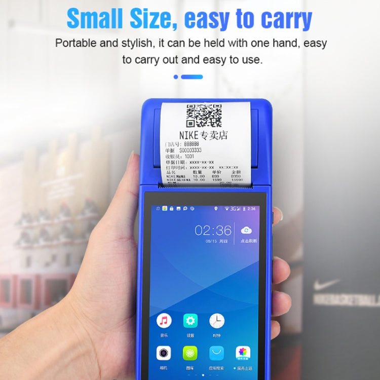 جهاز POS-6000 PDA محمول باليد بشاشة 5.5 بوصة، رمز ثنائي الأبعاد، يعمل بنظام أندرويد 4G، مسح ضوئي ذكي، ماكينة تسجيل المدفوعات النقدية، ماكينة طباعة حرارية، 2 جيجابايت + 32 جيجابايت، 2 جيجابايت + 32 جيجابايت