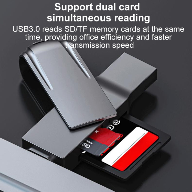 قارئ بطاقات متعدد الوظائف 2 في 1 من USB-C / Type-C إلى USB 3.0
