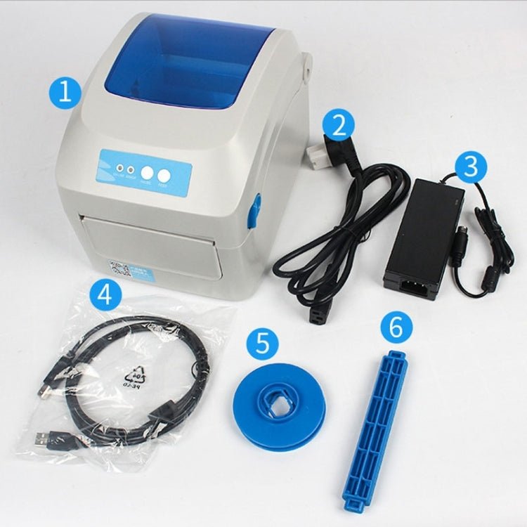 GPRINTER GP1324D Bluetooth USB Port Thermal Automatic Calibration Barcode Printer, Max Supported Thermal Paper Size: 104 x 2286mm, GP1324D (Bluetooth)
