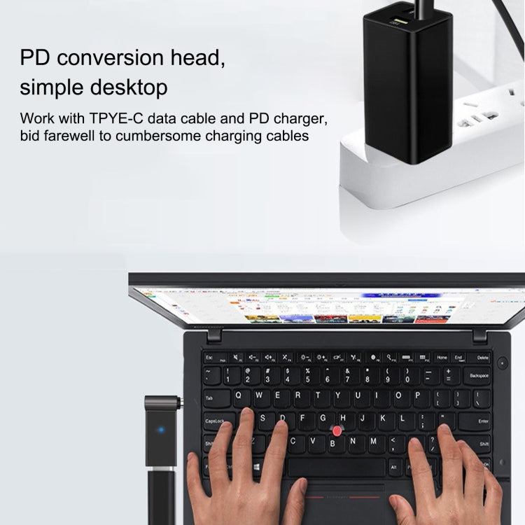 محول شحن كمبيوتر USB-C / Type-C أنثى إلى DC 4.0x1.7 مم ذكر بقوة 100 وات لأجهزة Lenovo، من Type-C أنثى إلى DC 4.0x1.7 مم ذكر (أصفر)