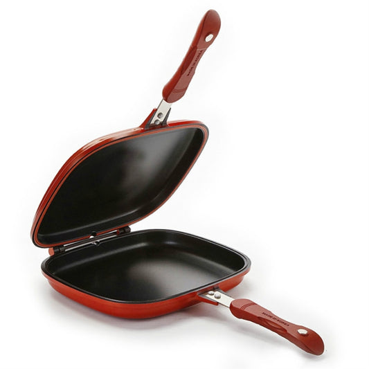Household Pan Double Side Grill Fry Pan Cookware Double Face Pan(28cm)