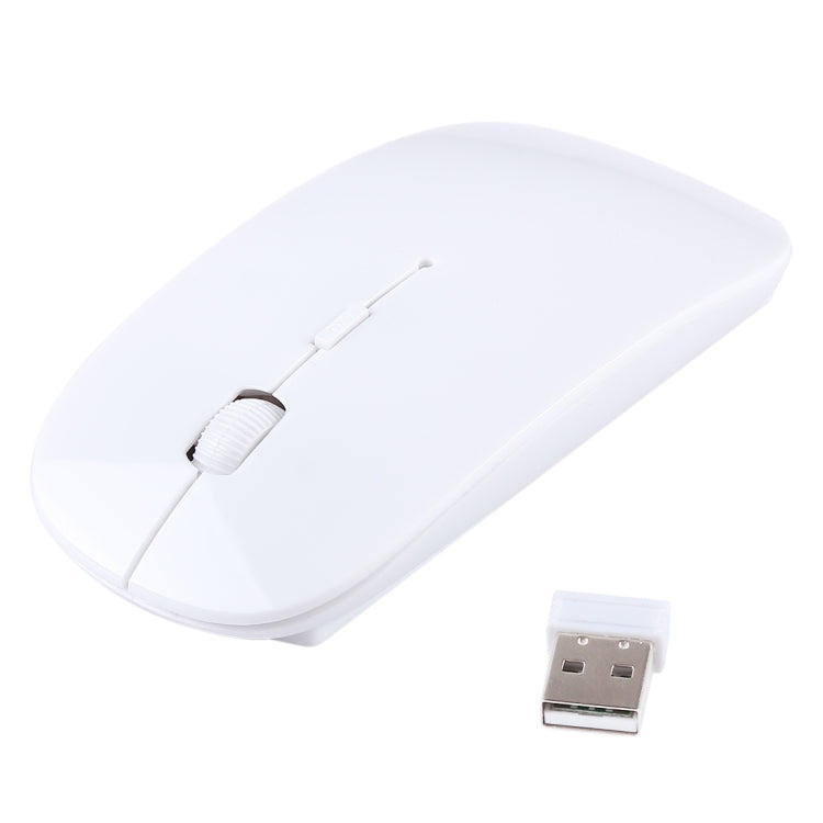 ماوس ليزر ضوئي لاسلكي فائق النحافة بتردد 2.4 جيجاهرتز مع مستقبل USB صغير، توصيل وتشغيل