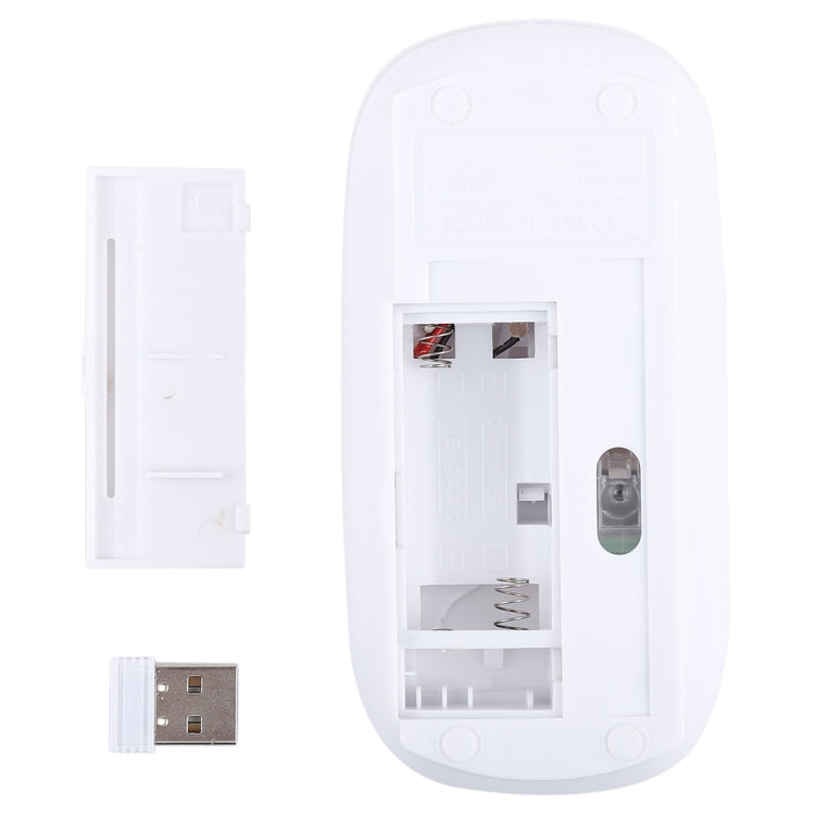 ماوس ليزر ضوئي لاسلكي فائق النحافة بتردد 2.4 جيجاهرتز مع مستقبل USB صغير، توصيل وتشغيل