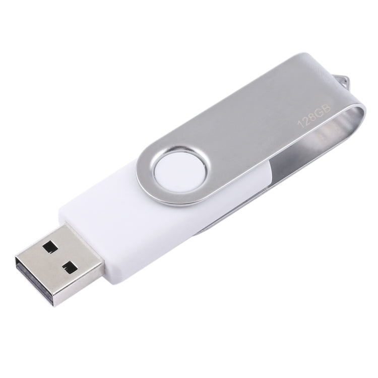 فلاشة تويستر USB 2.0 سعة 128 جيجابايت، لون أبيض
