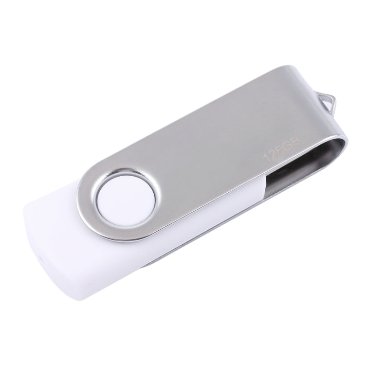 فلاشة تويستر USB 2.0 سعة 128 جيجابايت، لون أبيض