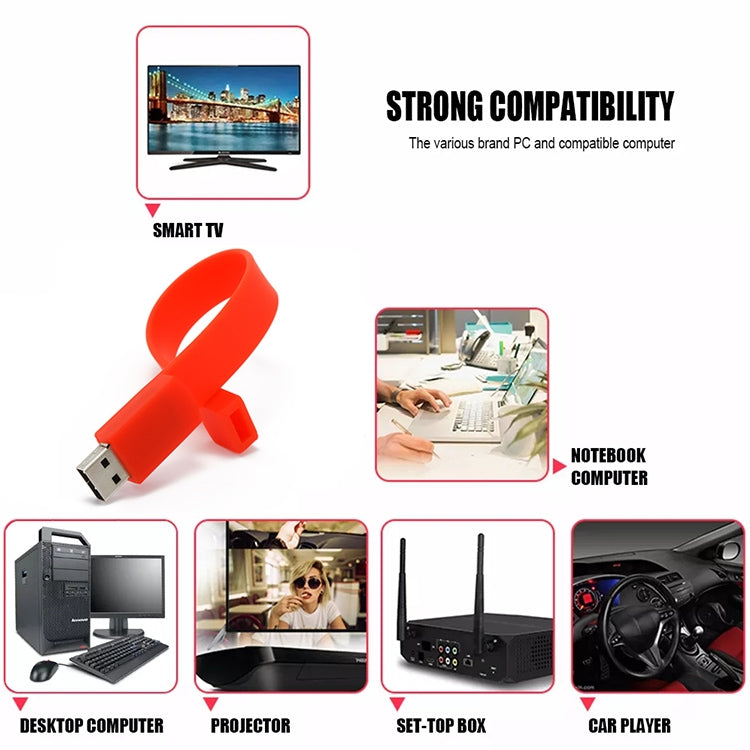 قرص فلاش USB 2.0 من السيليكون بسعة 4 جيجابايت