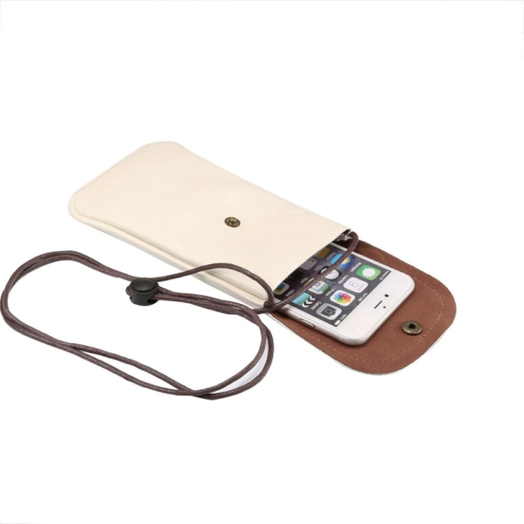 Universal Vertical PU Leather Case / Phone Leather Bag with String