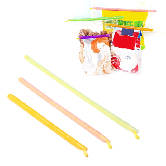 3 x Revolutionary Big Size Plastic Slide & Store Bag Sealer Keeping Fresh Bag Sealing Bar Rod Stick Strip