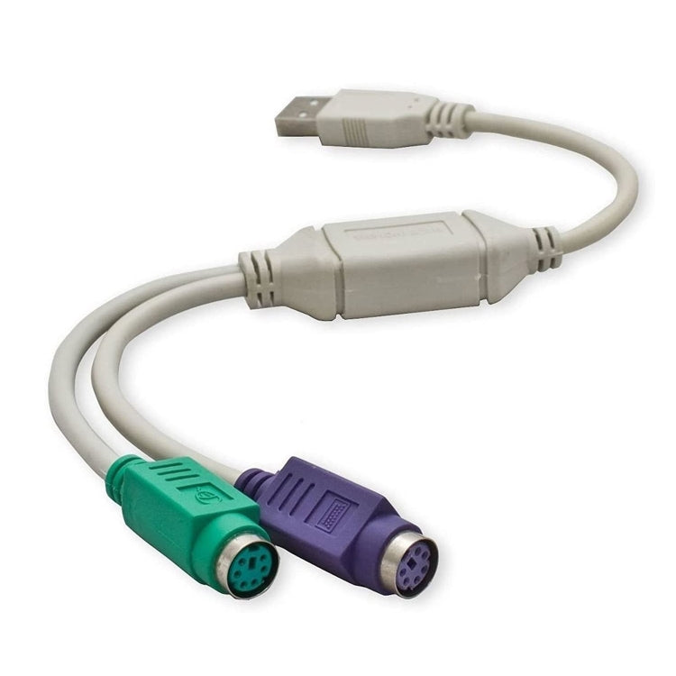 كابل محول USB إلى PS/2 للوحة المفاتيح والفأرة، جودة عادية