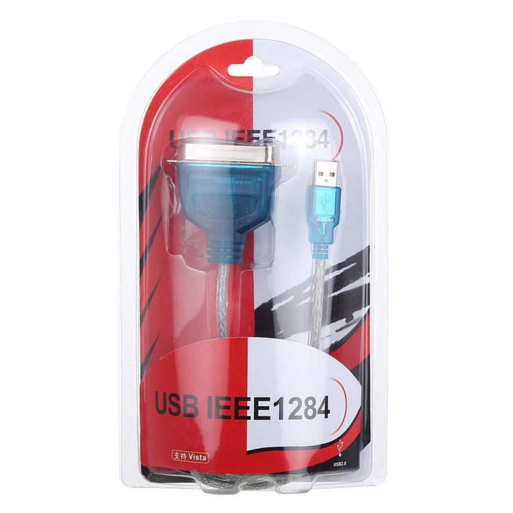 كابل طباعة USB 2.0 إلى IEEE1284، الطول: 1.5 متر، USB 2.0 إلى IEEE1284 (أزرق)