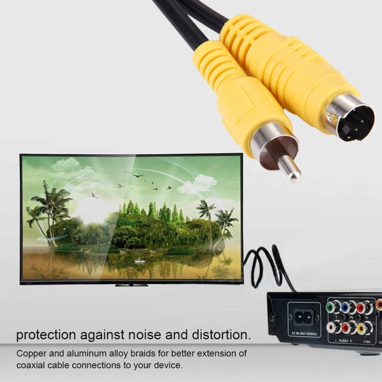 1.5m 4 Pin S-VIDEO TV to RCA AV Converter Adapter Cable, S-Video to AV RCA Male