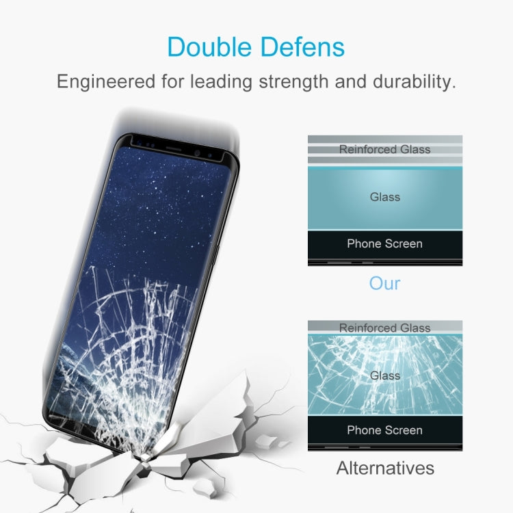Full Glue Full Screen Curved Case Friendly Tempered Glass Film For Galaxy S8 / G950, For Galaxy S8 Adhesive Black Frame