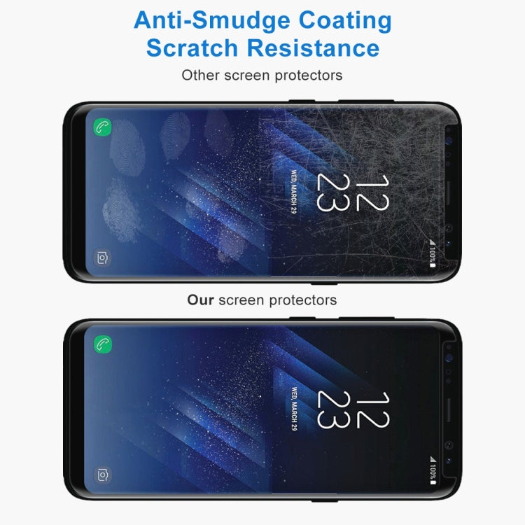 Full Glue Full Screen Curved Case Friendly Tempered Glass Film For Galaxy S8 / G950, For Galaxy S8 Adhesive Black Frame