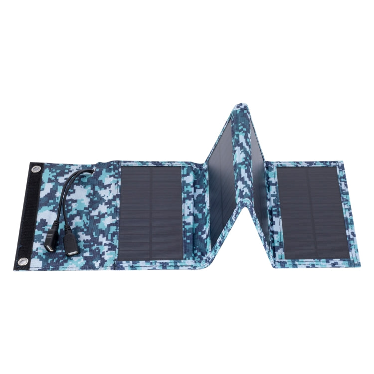 7W Monocrystalline Silicon Foldable Solar Panel Outdoor Charger with 5V Dual USB Ports, 7W