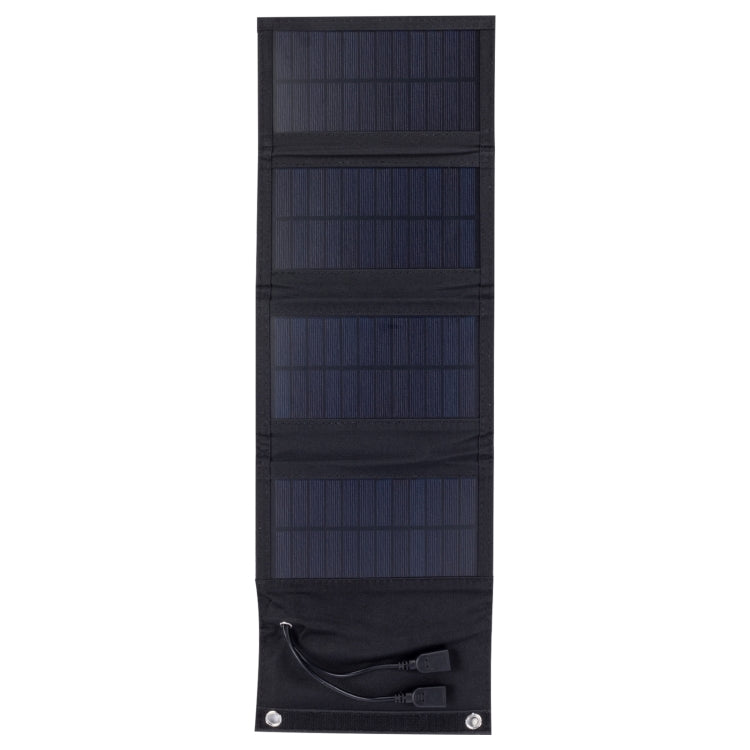 7W Monocrystalline Silicon Foldable Solar Panel Outdoor Charger with 5V Dual USB Ports, 7W