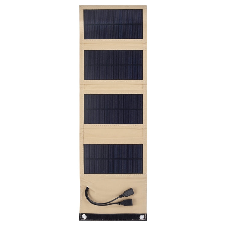 7W Monocrystalline Silicon Foldable Solar Panel Outdoor Charger with 5V Dual USB Ports, 7W